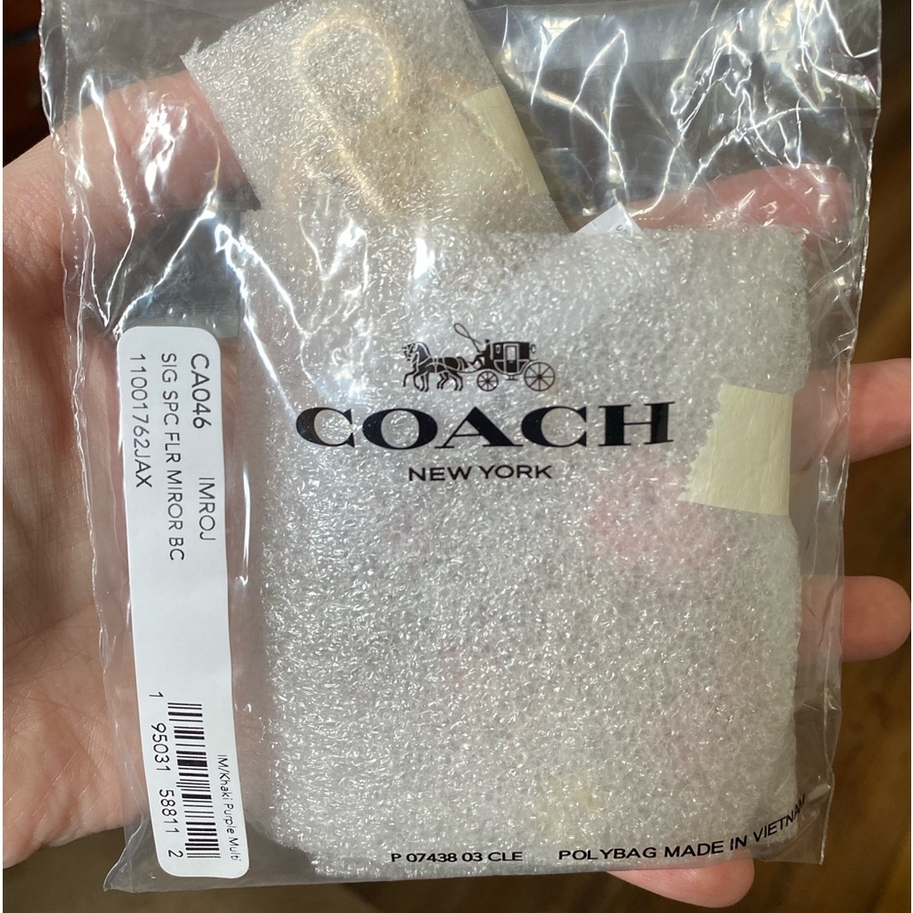 COACH - Mirror Bag Charm In Signature Canvas With Spaced Floral Print - Picture 4 of 7